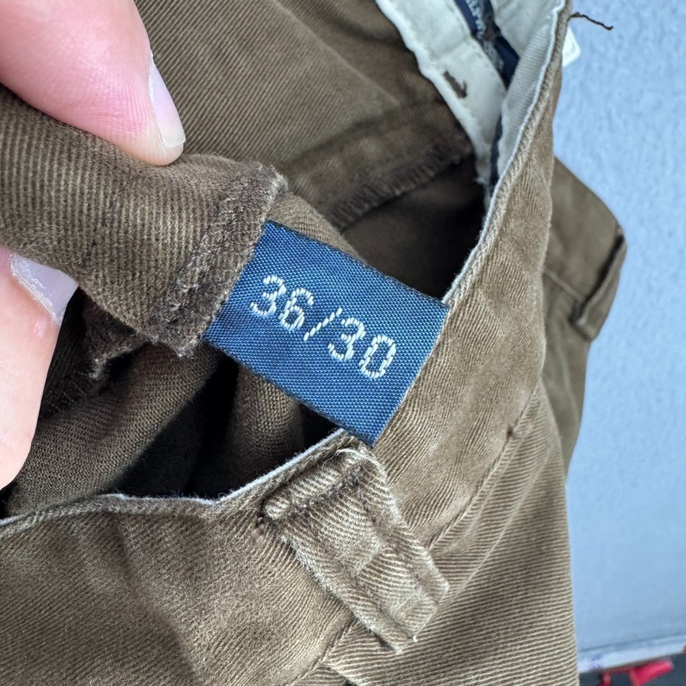 Vintage Polo Ralph Lauren Pants Mens 36x30 (Fits 35x29) Brown Pleated Cotton - Picture 16 of 16